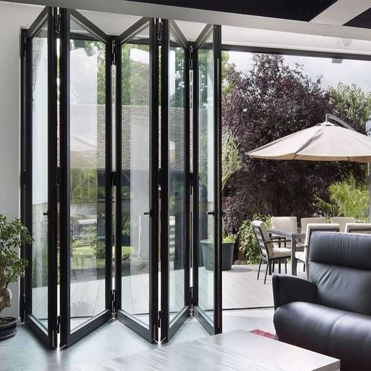 gloryirondoors full glass iron frame 5 panel folding doors 