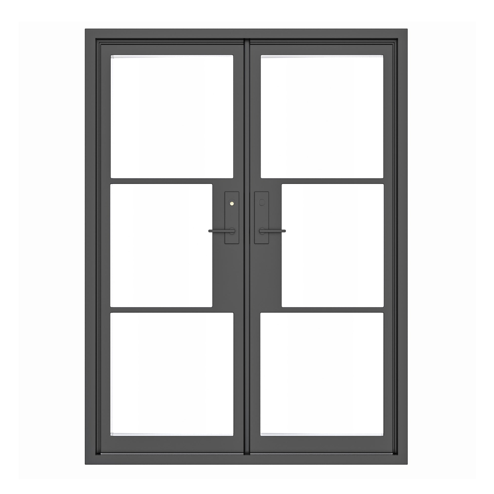 GID Iron Black French Double Front Door 60x81 (Pre-Order)-(Only 2 PCS Available)