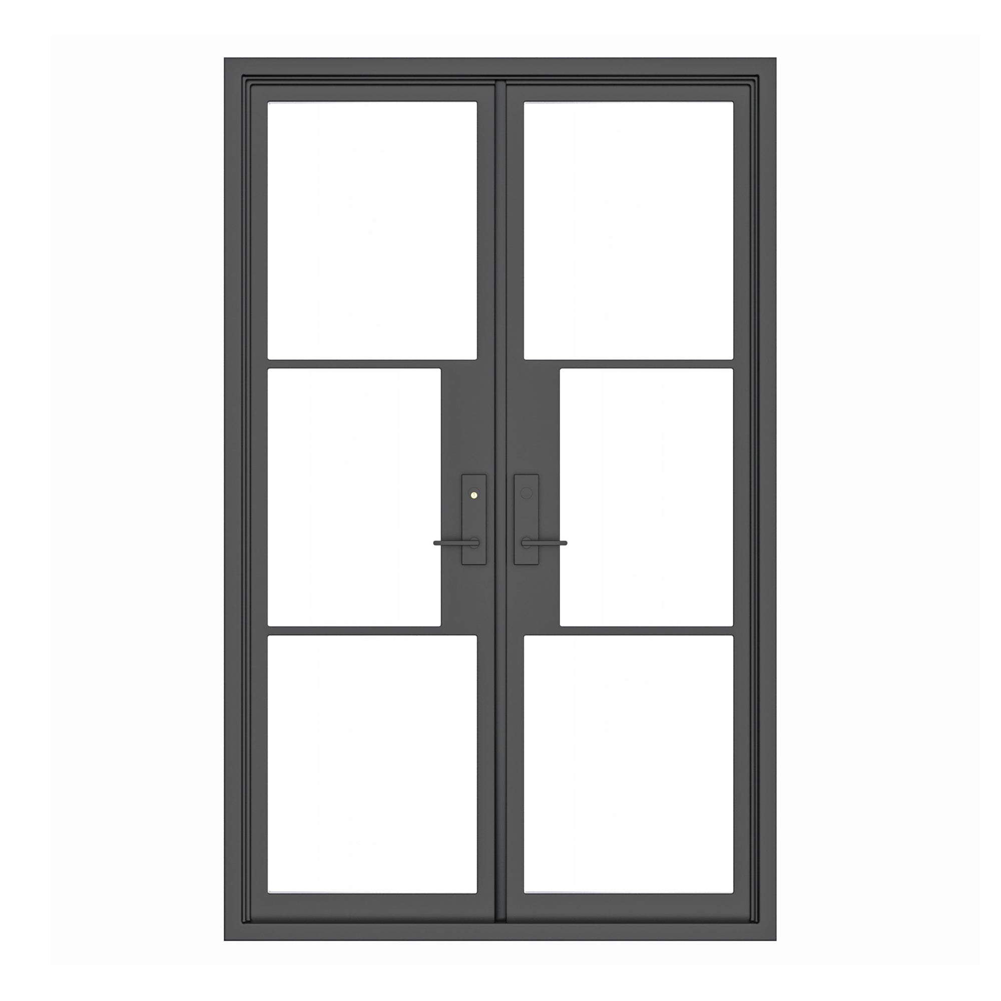 glory iron doors 60x96 matte black design iron double french door with lever handle