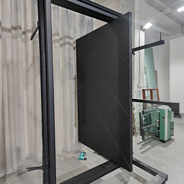 gid iron wrought door entry single door with full panel and square top 