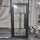 Single exterior French door with clear tempered glass