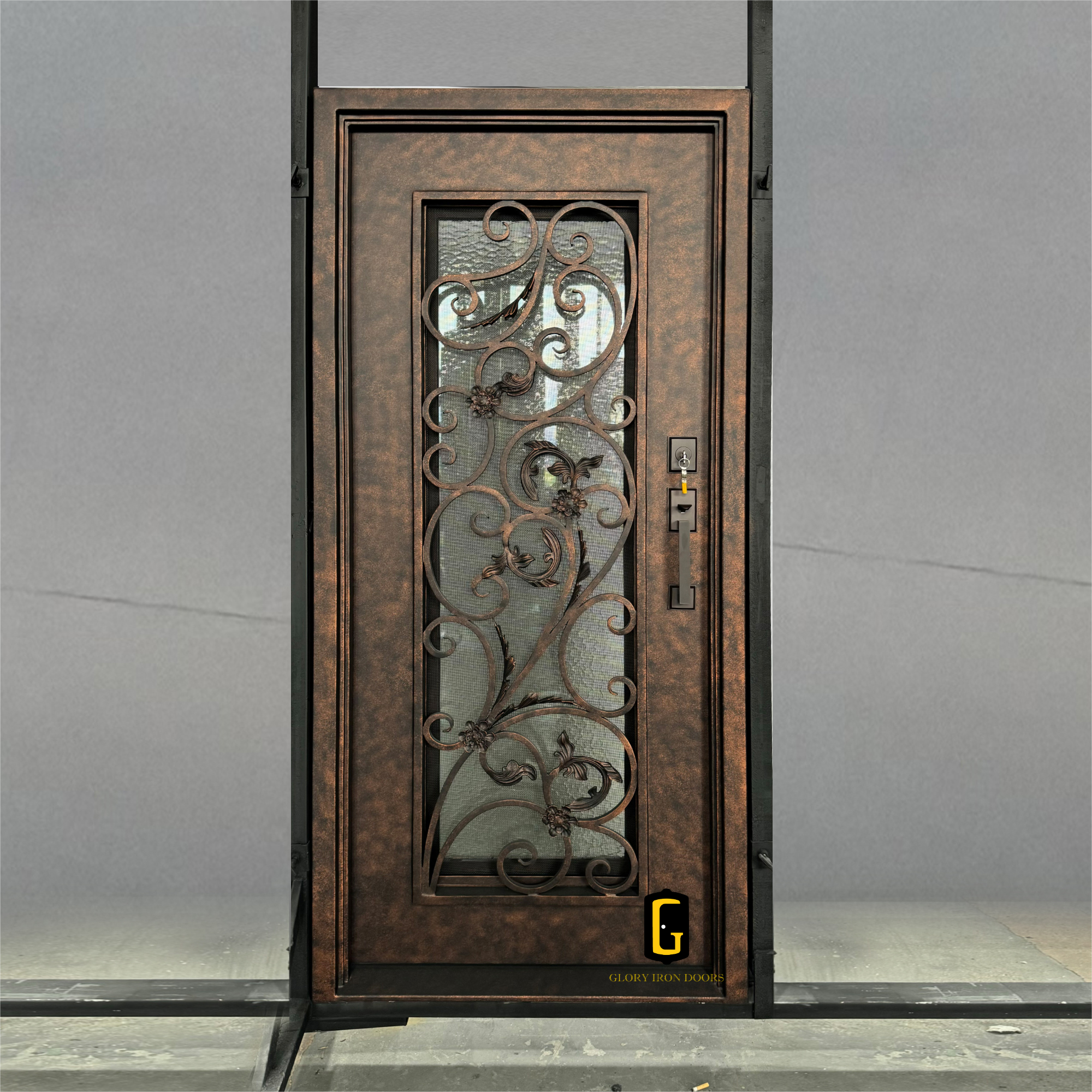 C003 Gold Bronze Punch iron door finish