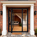 gloryirondoords iron pivot door with one sidelight
