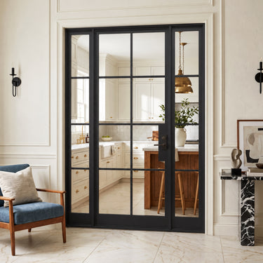 Steel Interior Glass Single Door with Matching Sidelights ISD004