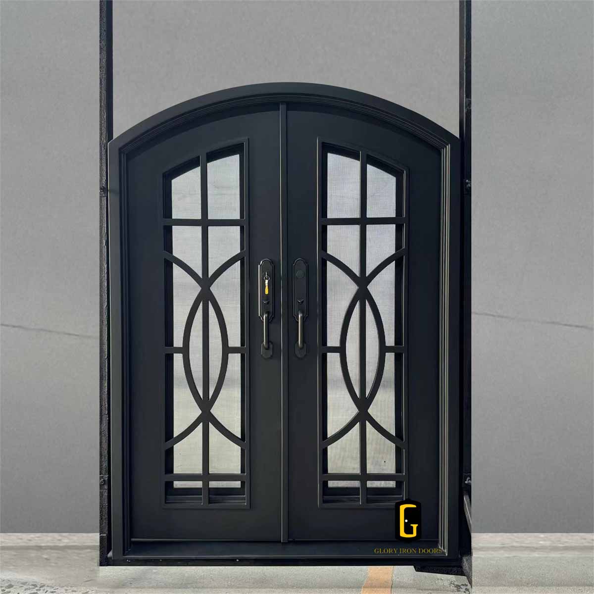 C001 Matte Black iron door finish