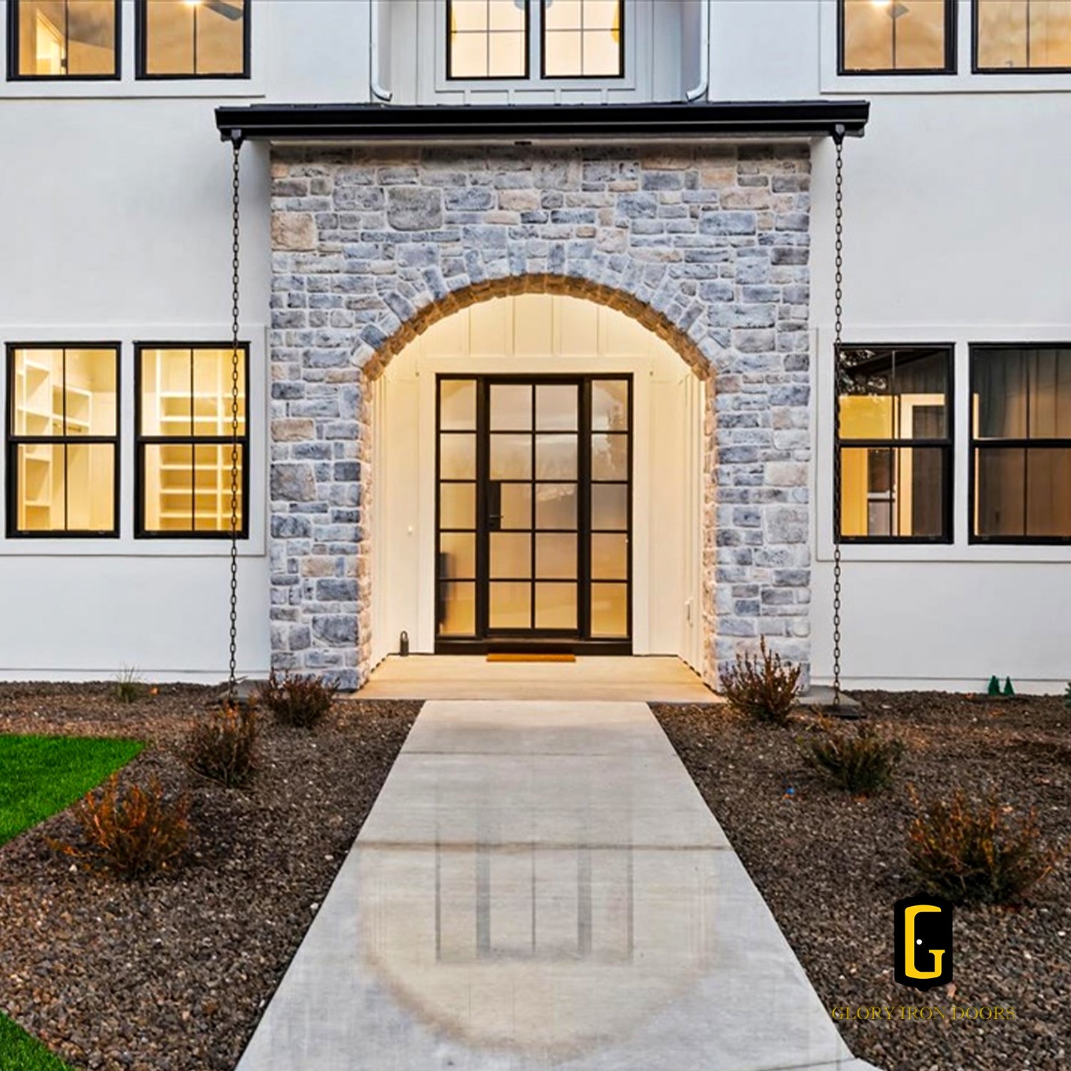 gloryirondoors thermal break iron single french door 