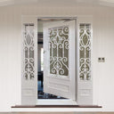 gid thermal break iron front single door with sidelights