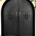 GID Iron Wrought Entry Door with Full Solid Panel