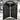 GID black color double iron door with square top