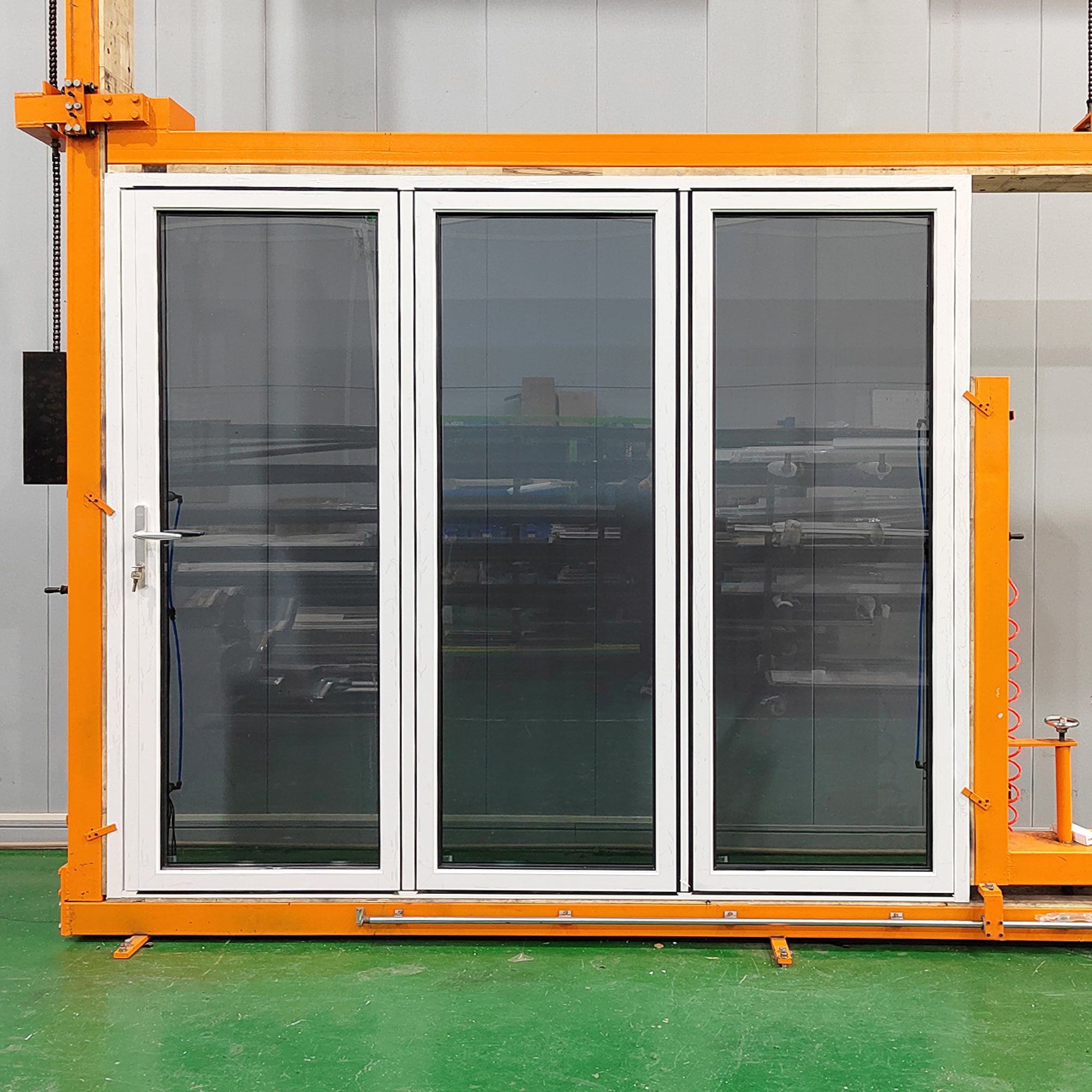 GID 3 Panels Aluminum Outswing Bifold Patio Door With Clear Tempered Glass ABF001