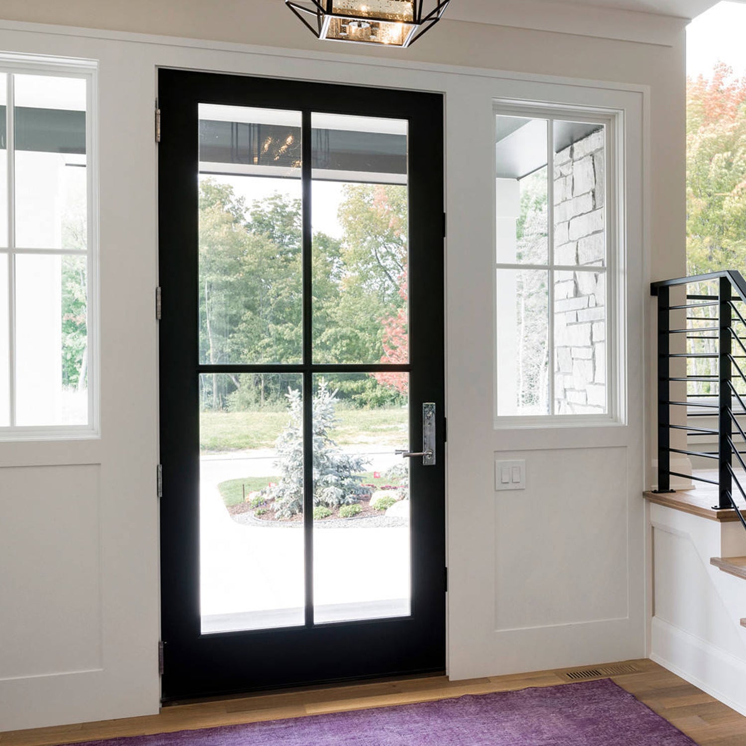 GID Contemporary Thermal Break Iron French Door with Clear Glass