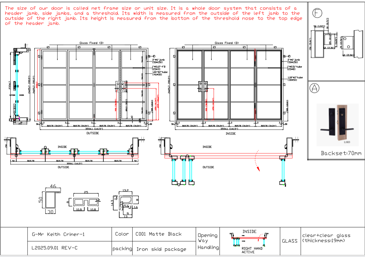 Deposit Custom Link for FH Construction GID Iron Doors and Windows-(5 Sets)