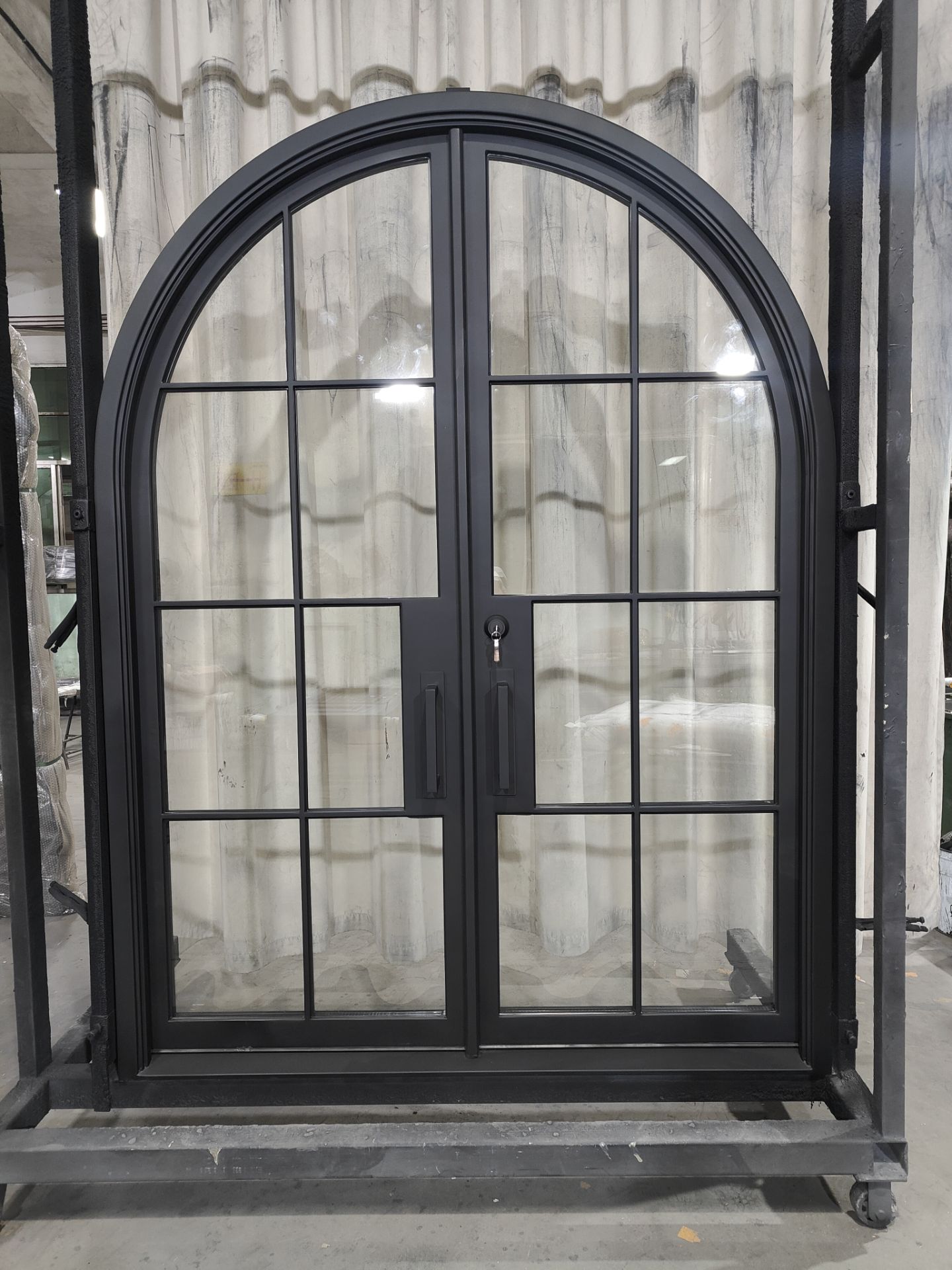 Custom Link for Doctor Kruze GID Thermal Break Round Top Steel French Double Door TFD098