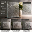 glory iron doors with diamond glass close-up photo