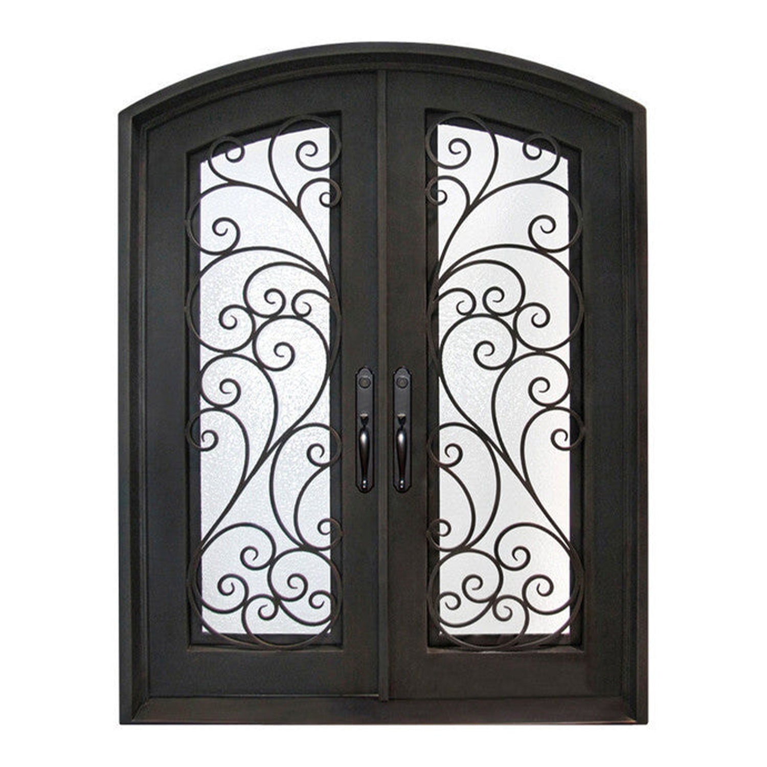 GID decorative iron door with intricate patterns