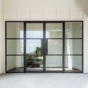 Custom iron French door with sidelights for exterior entry