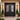 Bronze wrought iron double front door with operable glass