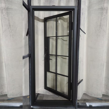 gid Iron French Door With Clear Double Tempered Glass
