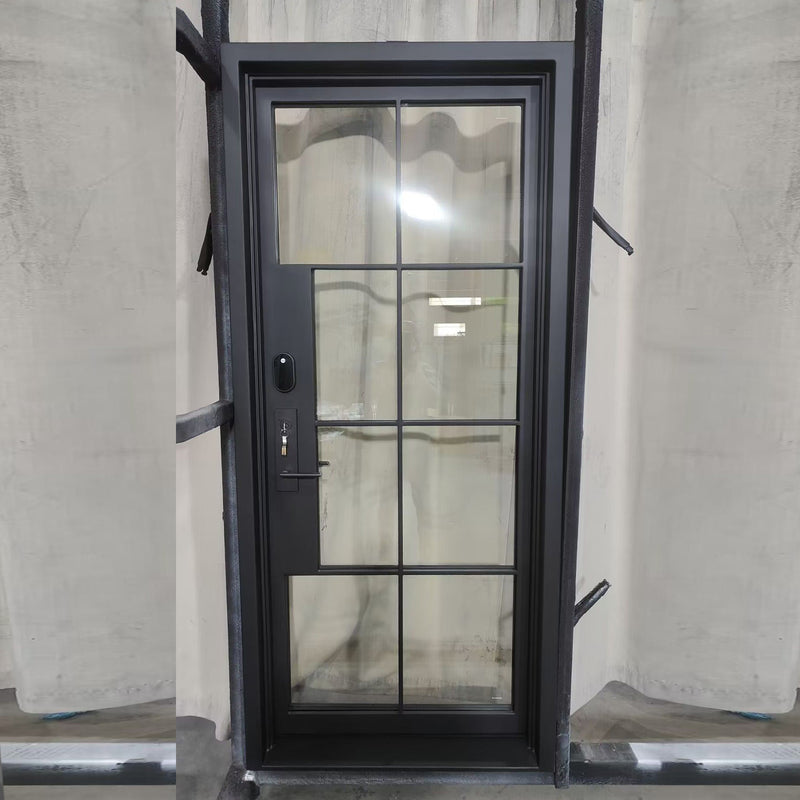 gid High Quality French iron Door With Tempered Glass