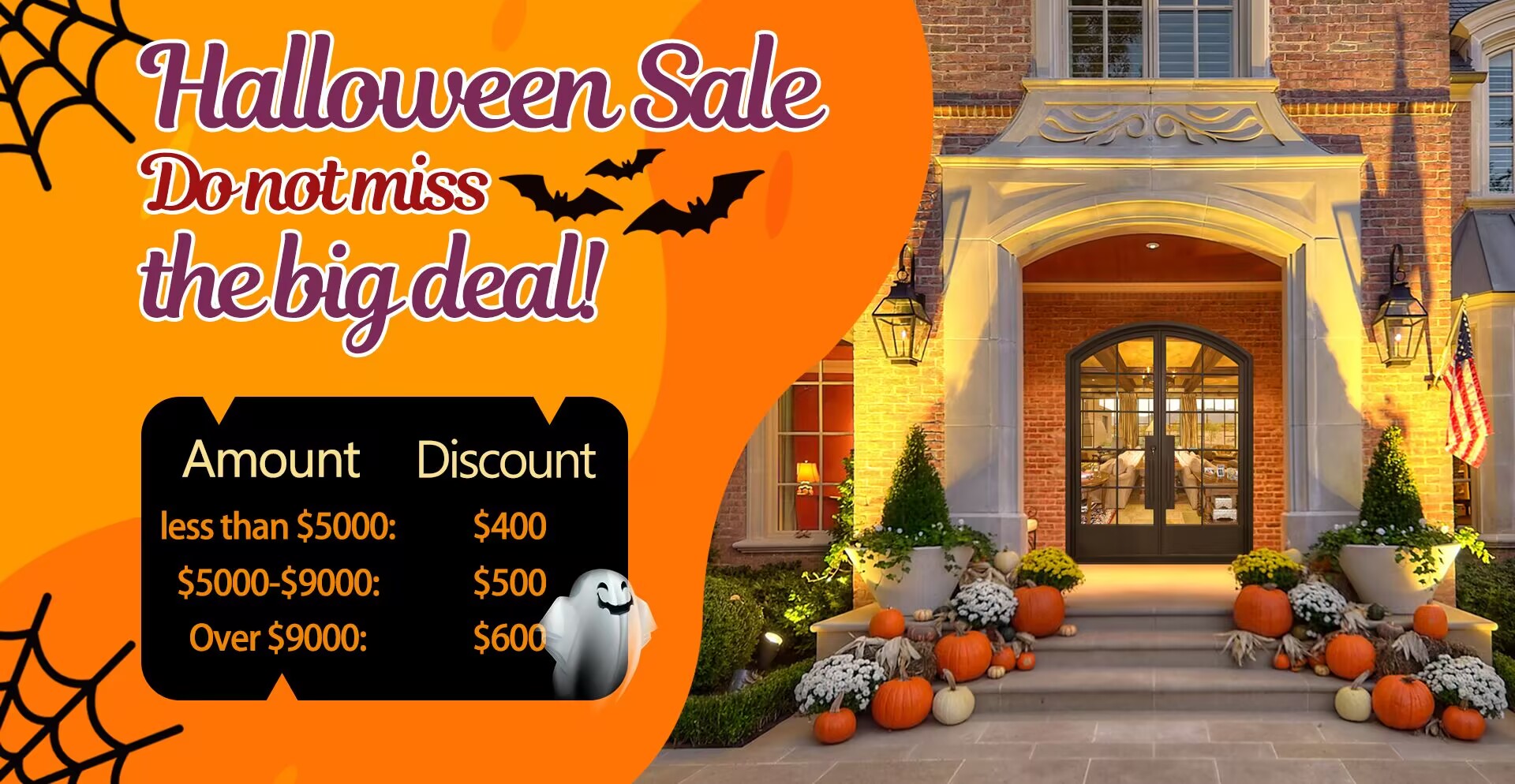 GID iron doors Halloween sale