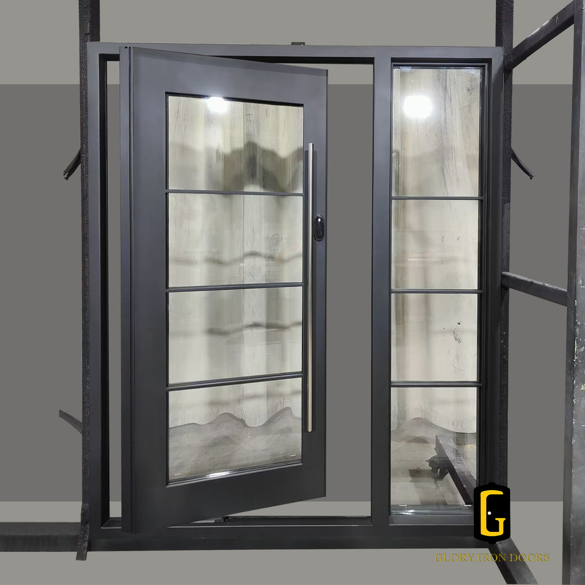 PD108 Iron Pivot Door custom door