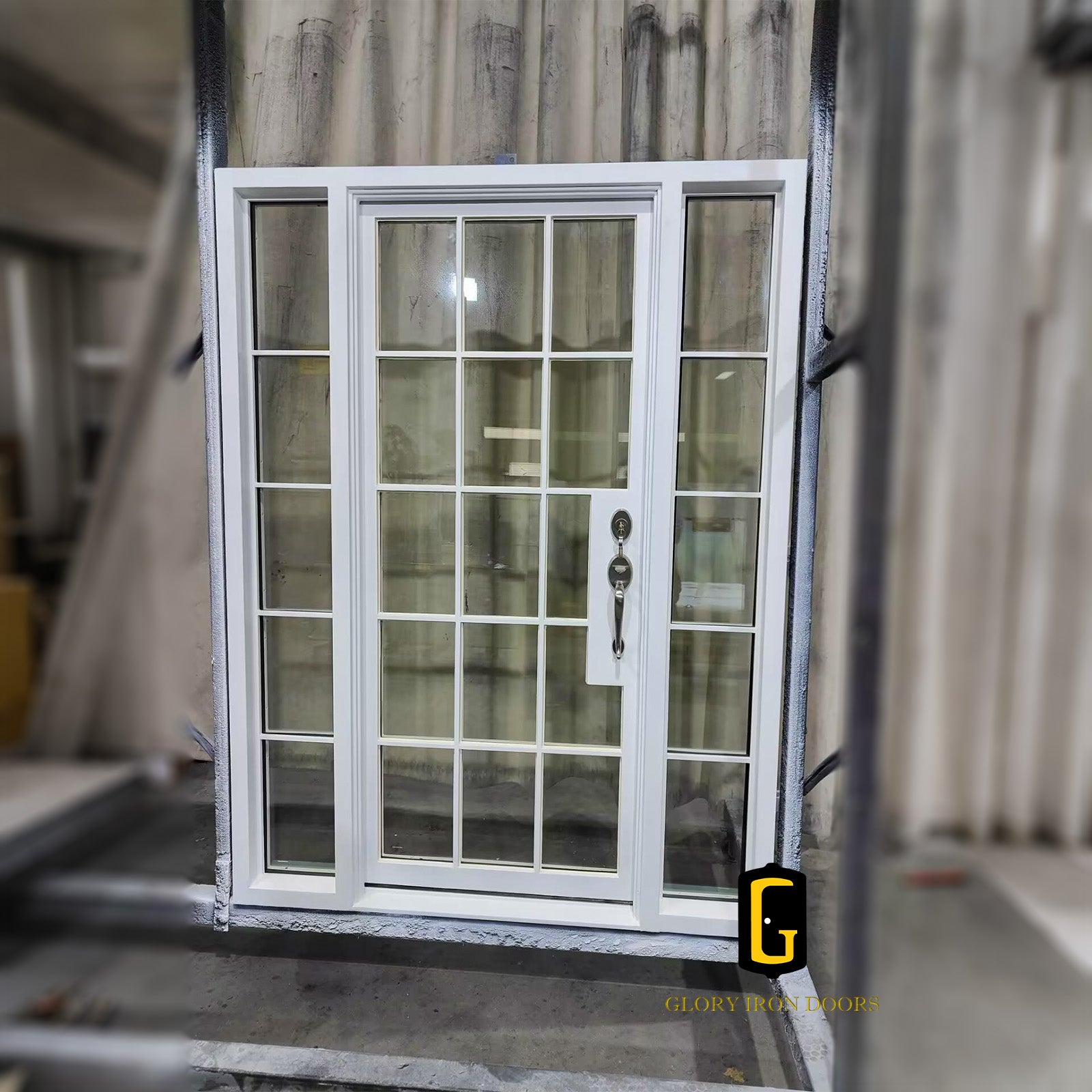 C100 White iron door finish