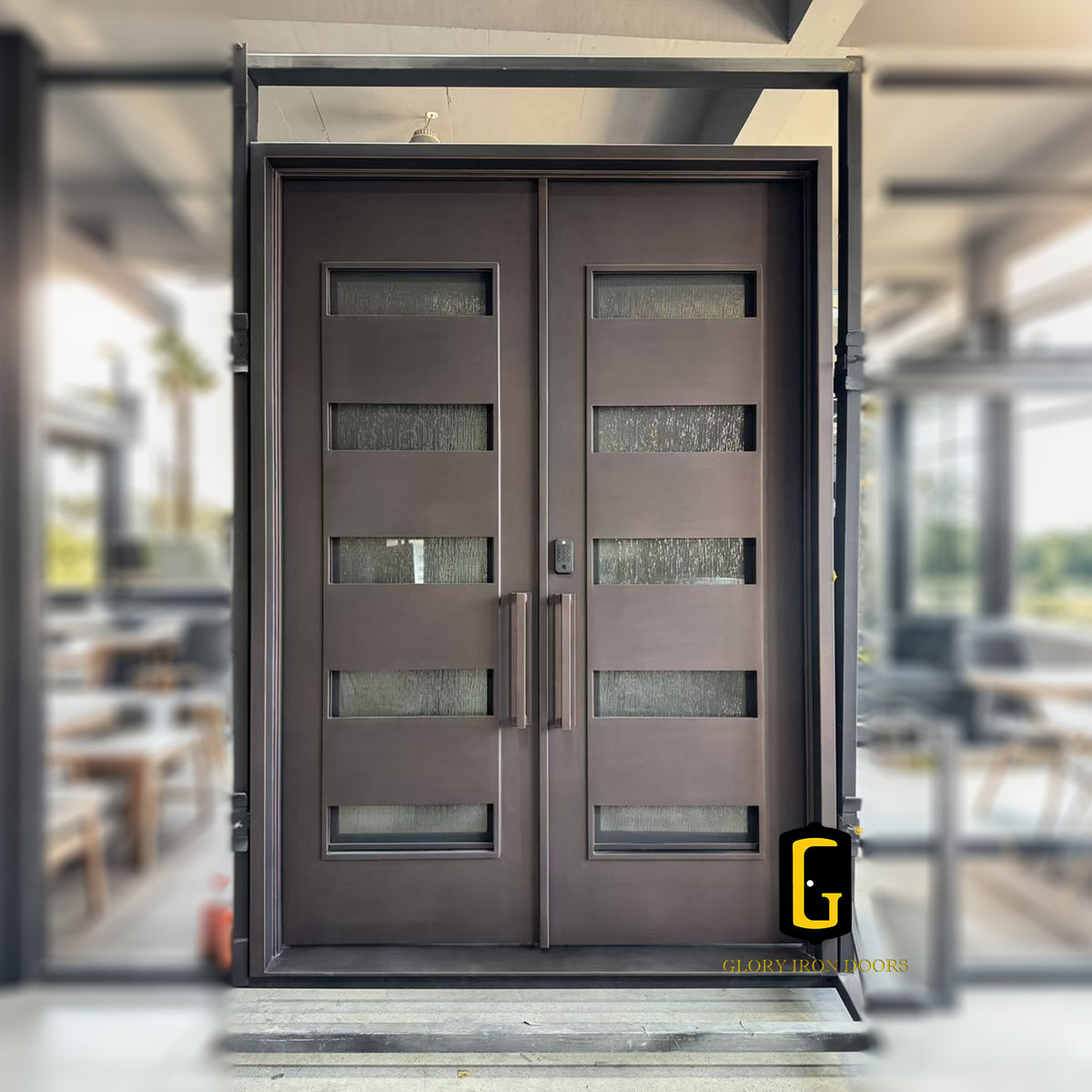 TED079 Thermal Break Iron Entry Door custom door