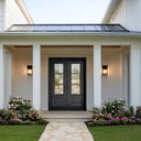 gloryirondoor thermla break iron entry double door with kickplate