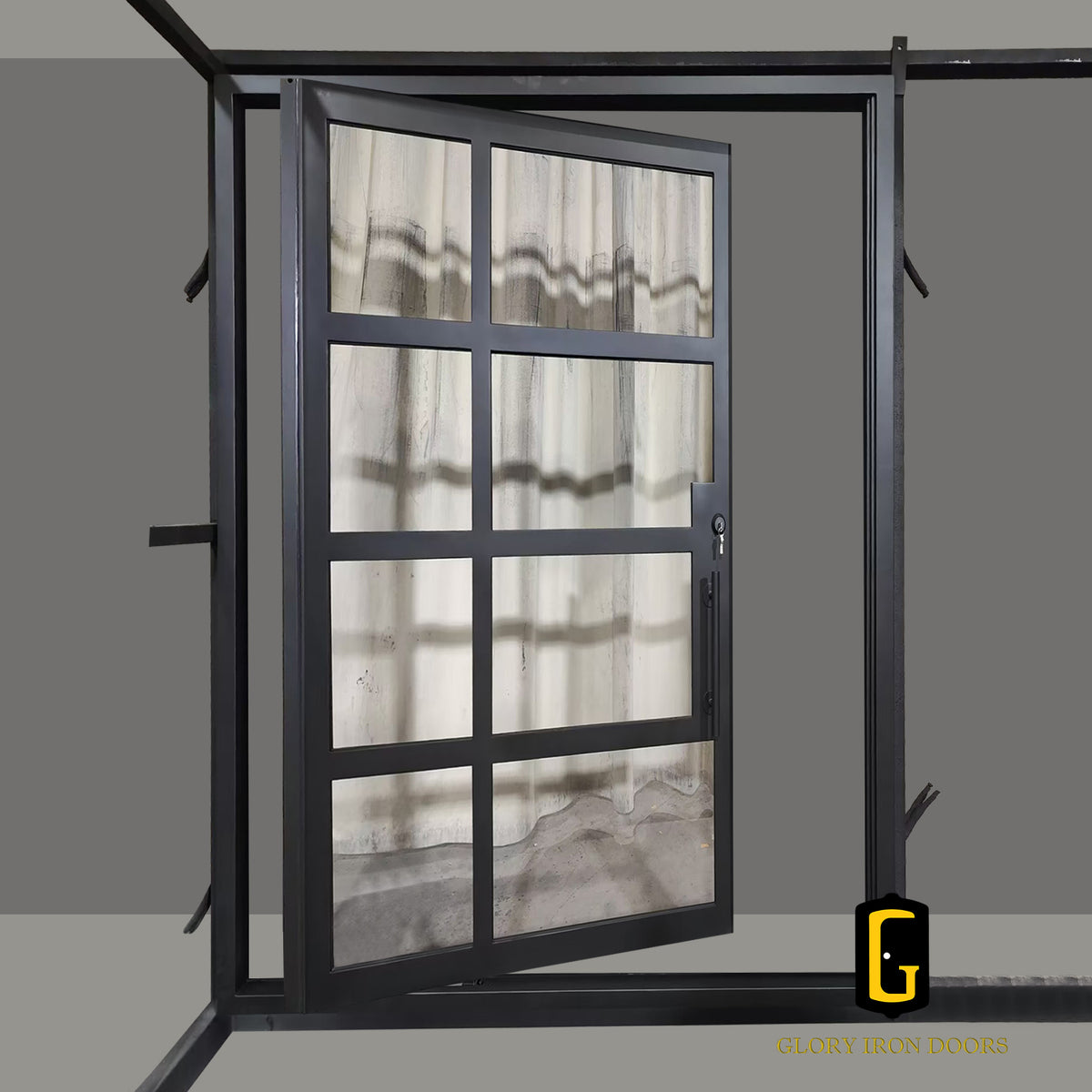 PD114 Iron Pivot Door custom door