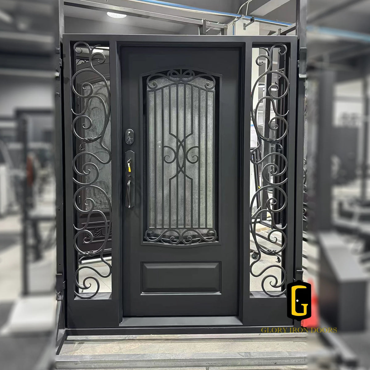 TED428 Thermal Break Iron Entry Door custom door