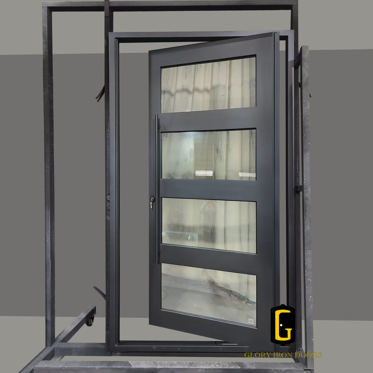 PD104 Iron Pivot Door custom door
