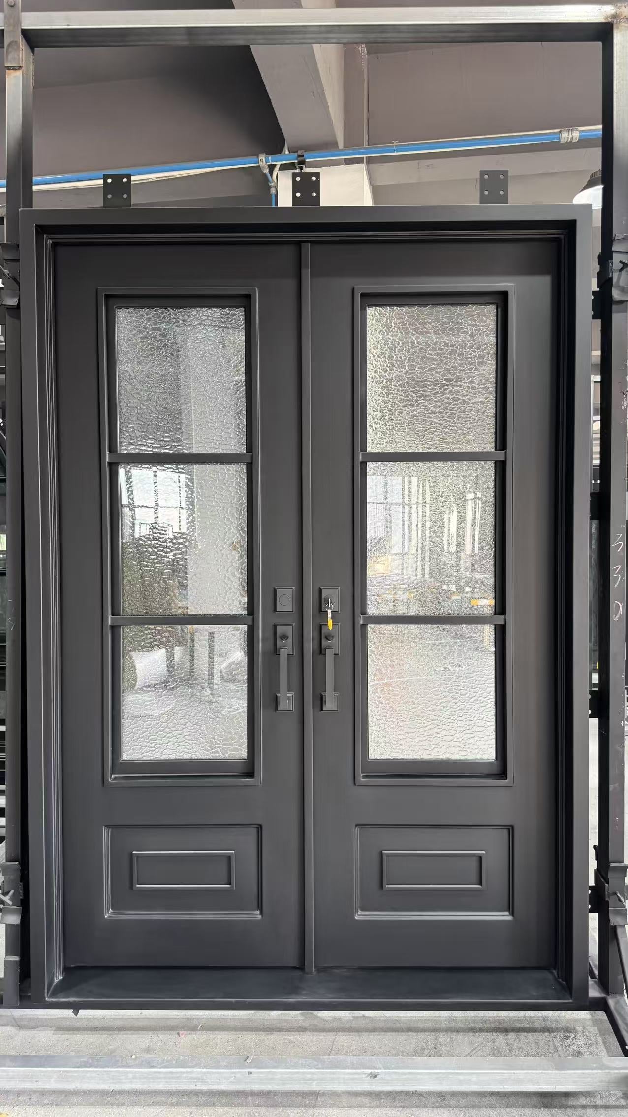 gloryirondoor custom made wrought iron front double door 