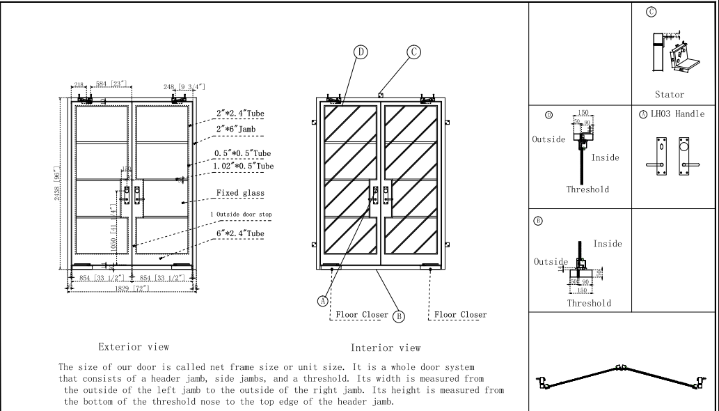 Deposit Custom Link for Damian Scott GID Iron Pivot Door-4 sets