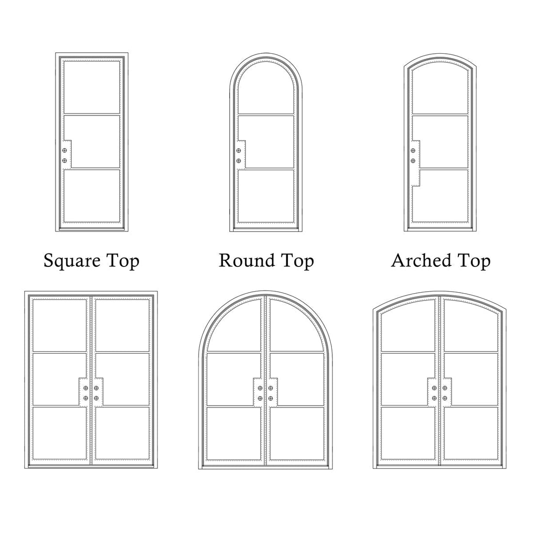 GID Iron French Patio Double Door With Sidelights and Transom