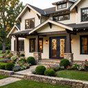 Standard iron wrought double door with grids