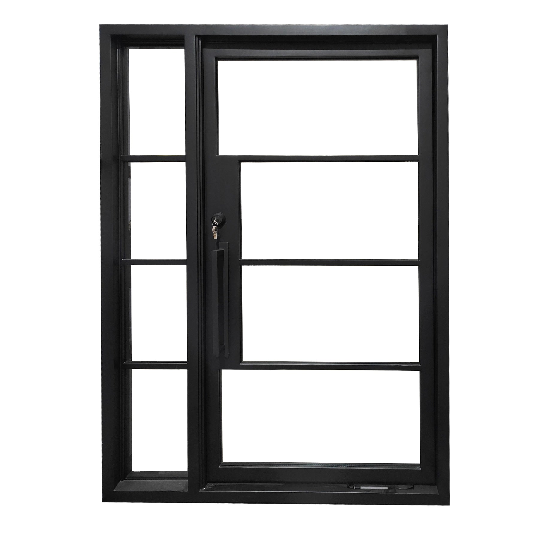 gloryirondoors high insulation iron frame pivot doors with sidelgihts