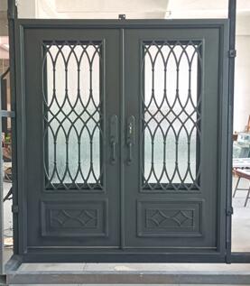 iron front double door with scrollworks glory iron doors