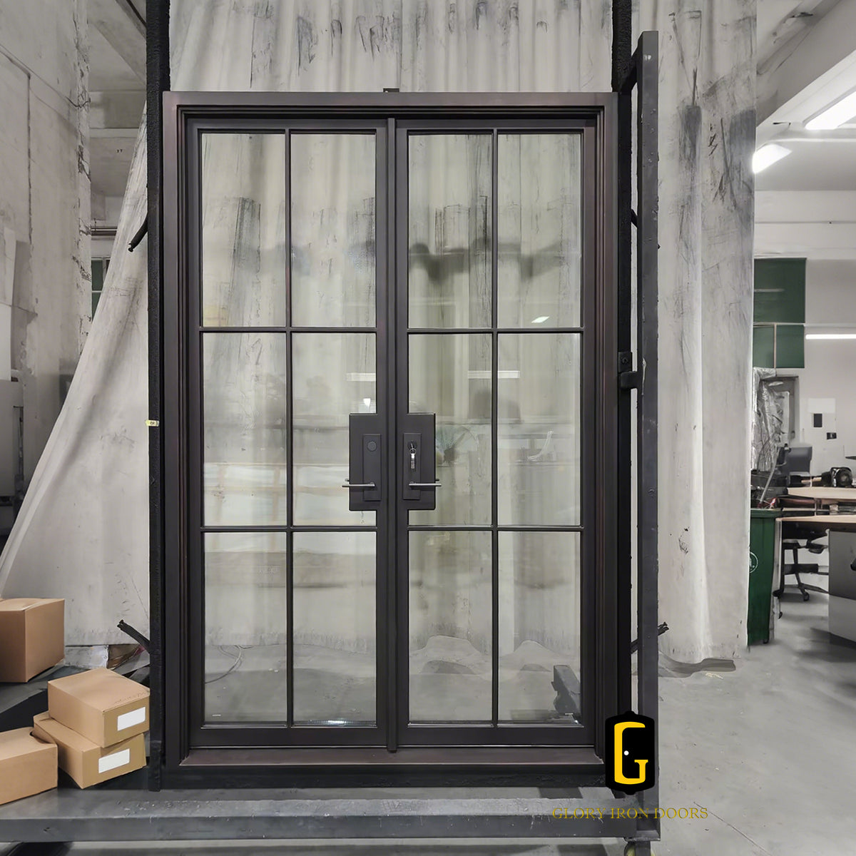 TFD025 Thermal Break Iron French Door custom door