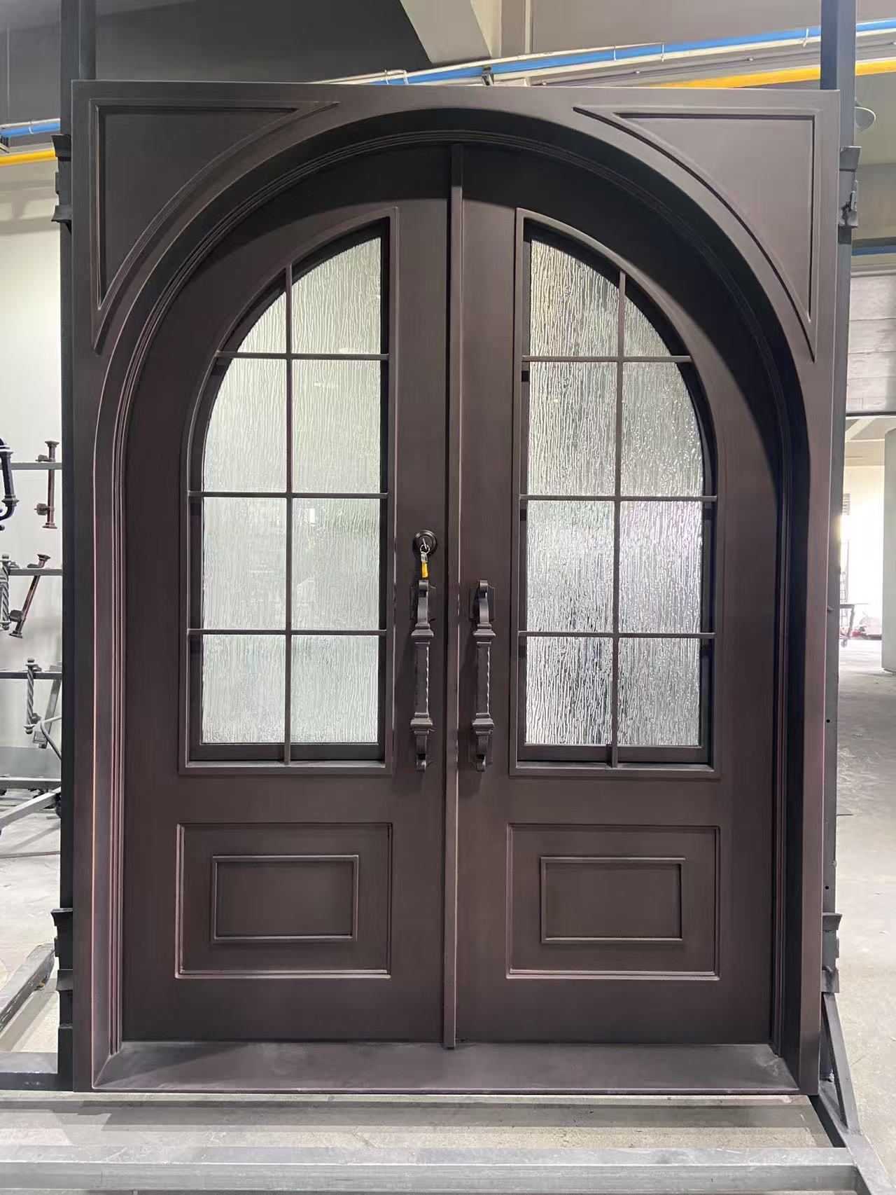 customized iron front door