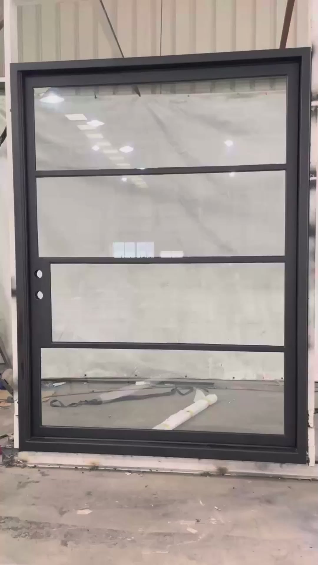 gloryirondoors iron frame 4lite pivot door PD101