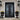 double iron door with square top and grille