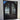 double iron door with clear glass and matte black frame