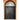 GID rounded transom square door top iron double door