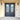 double iron door with square top and aquatex glass