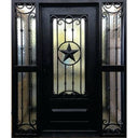 single door with aquatex glass and beautiful scrollwork