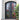 double iron door with arched top and aquatex glass