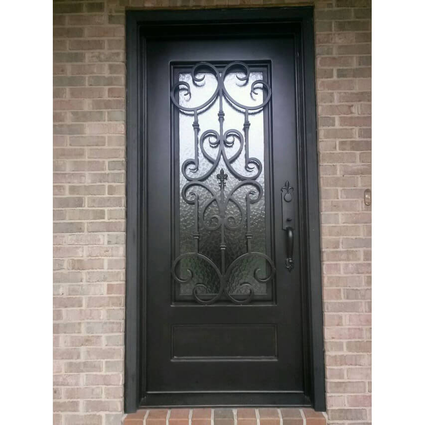 GID Popular Square Iron Front Single Door with Aquatex Glass