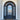 thermal break arched transom arched top Iron double door with scrolled design