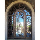 GID wrought iron thermal break single door with sidelights and beautiful scrollwork