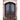 double iron door with decorative grille and arched top